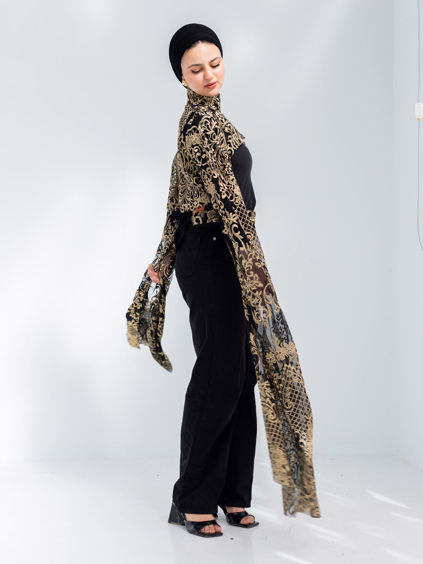 Lace golden blouse