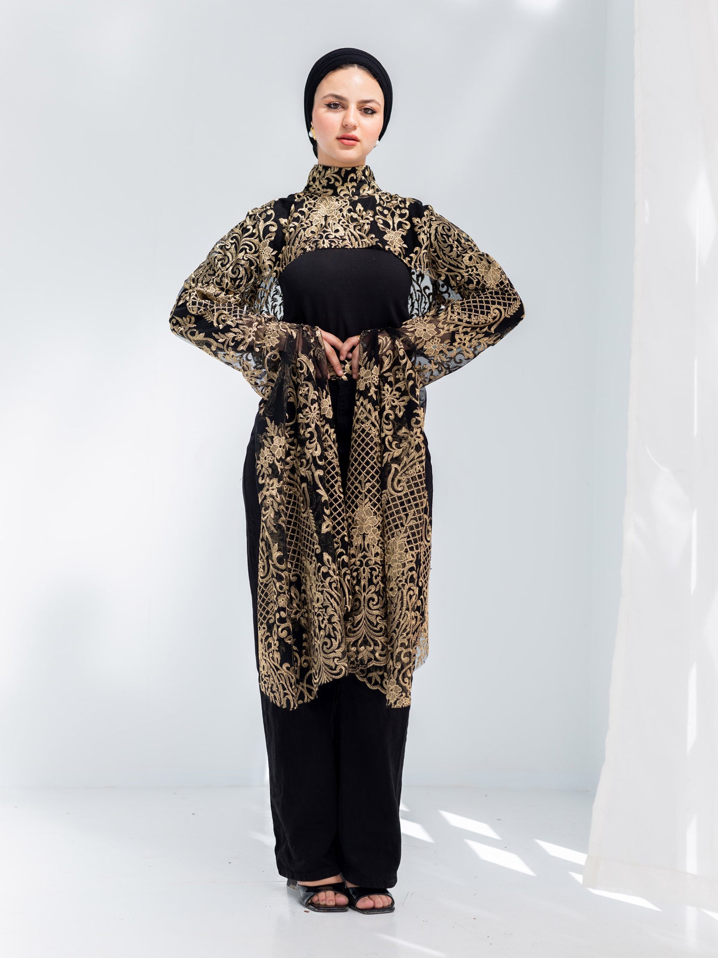 Lace golden blouse