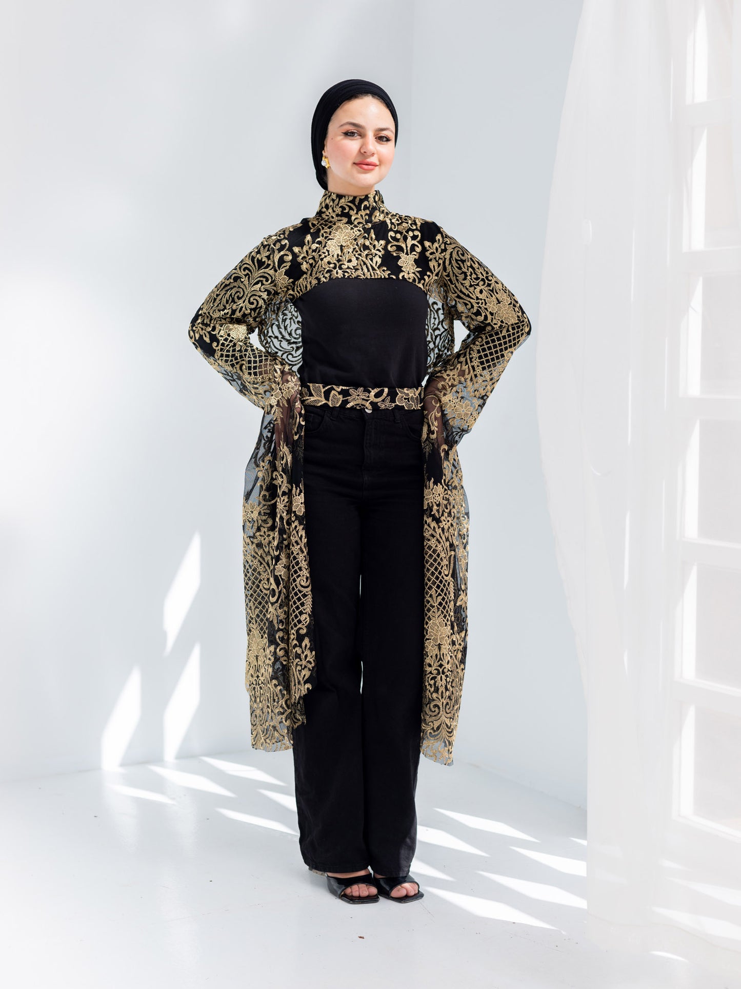 Lace golden blouse