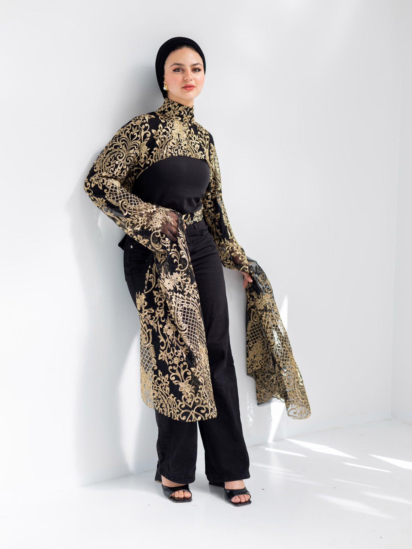 Lace golden blouse