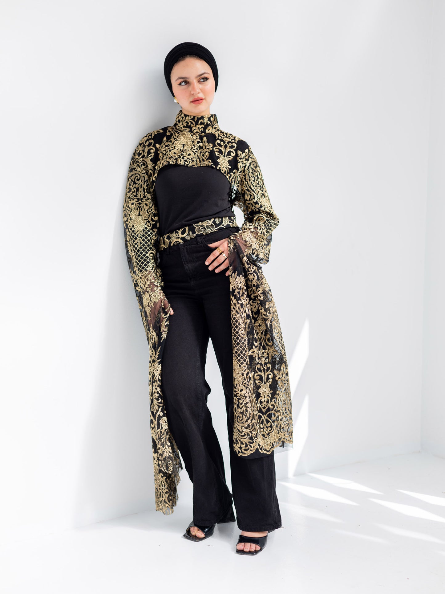 Lace golden blouse