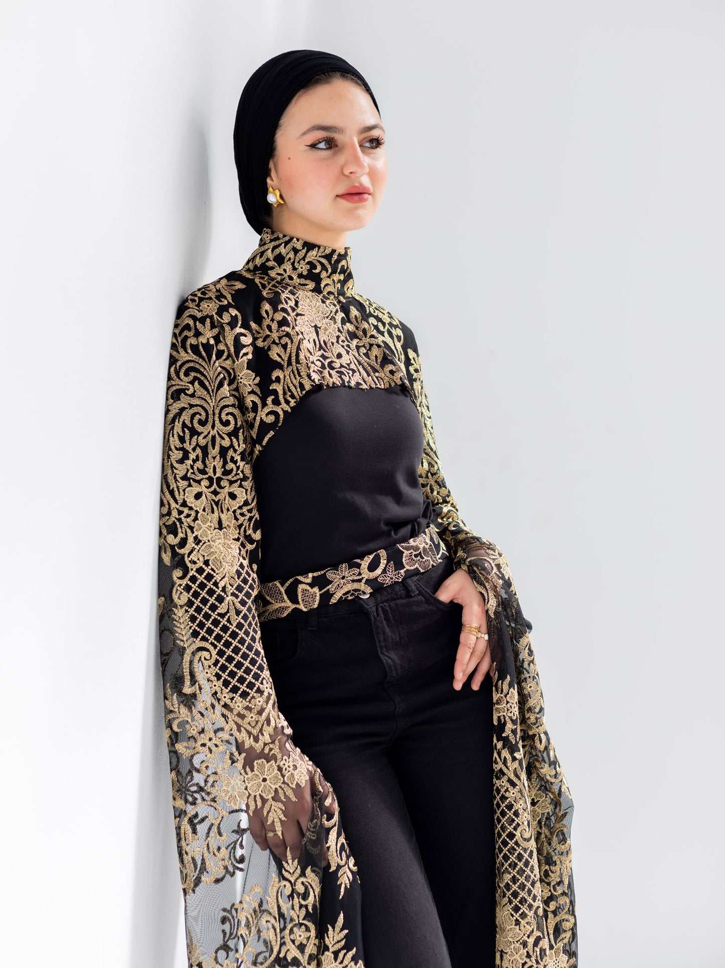 Lace golden blouse