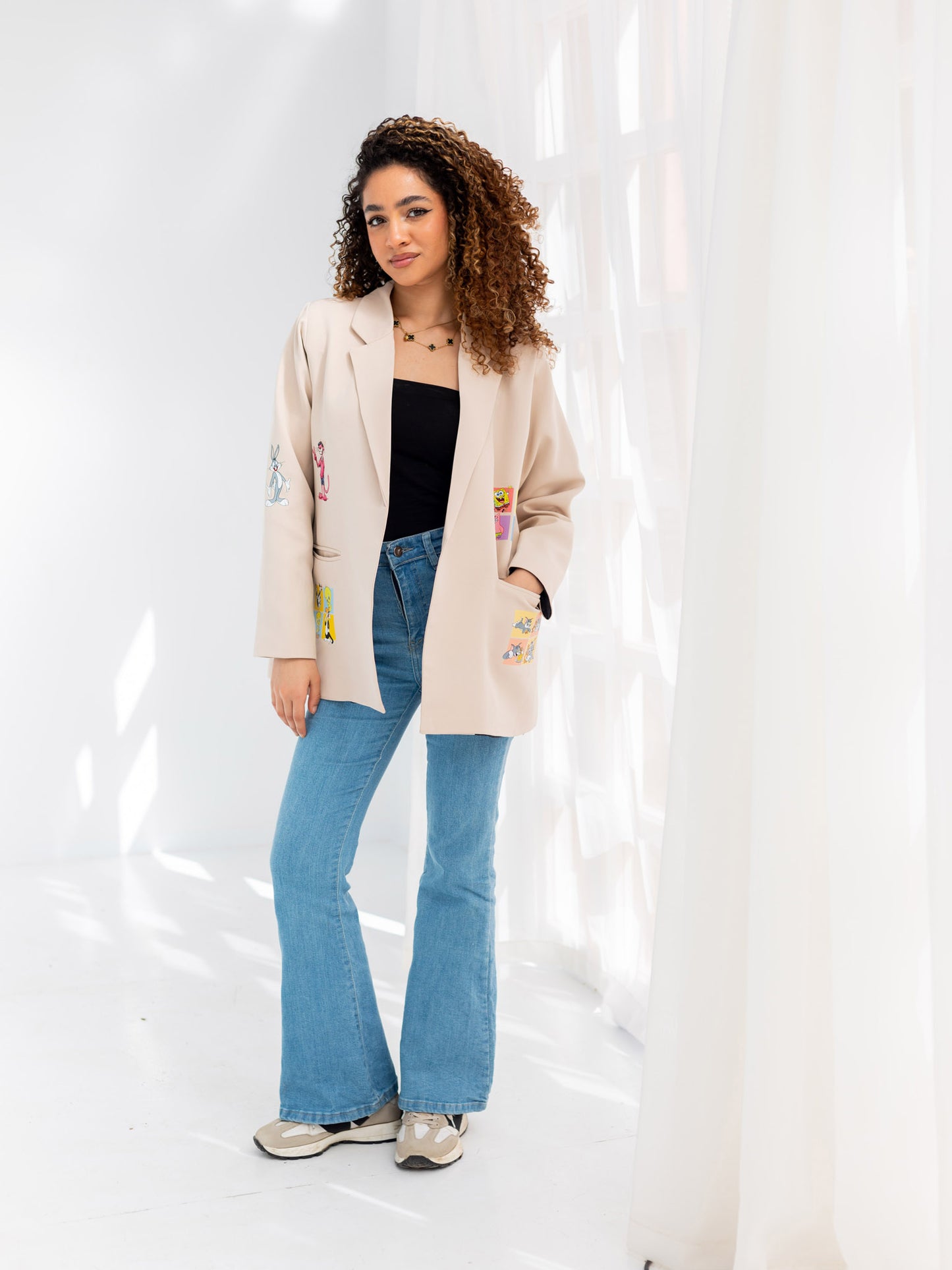 Printed Blazer