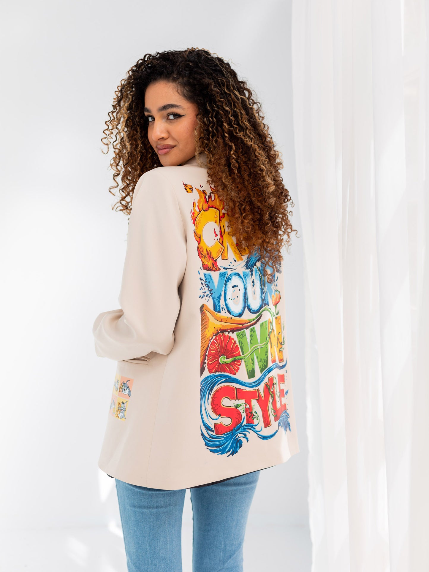 Printed Blazer