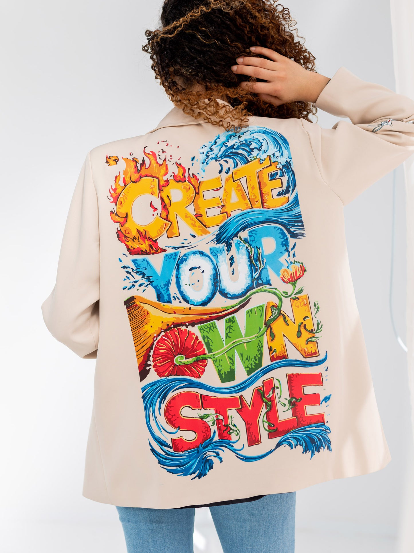 Printed Blazer