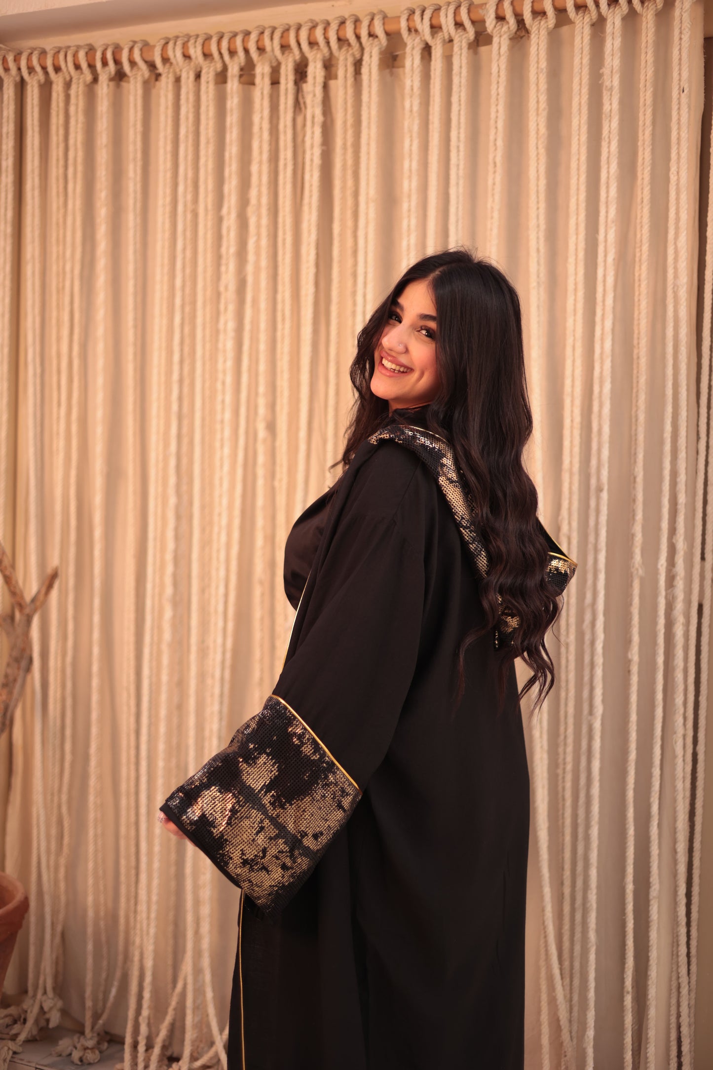 Golden Linen Kaftan
