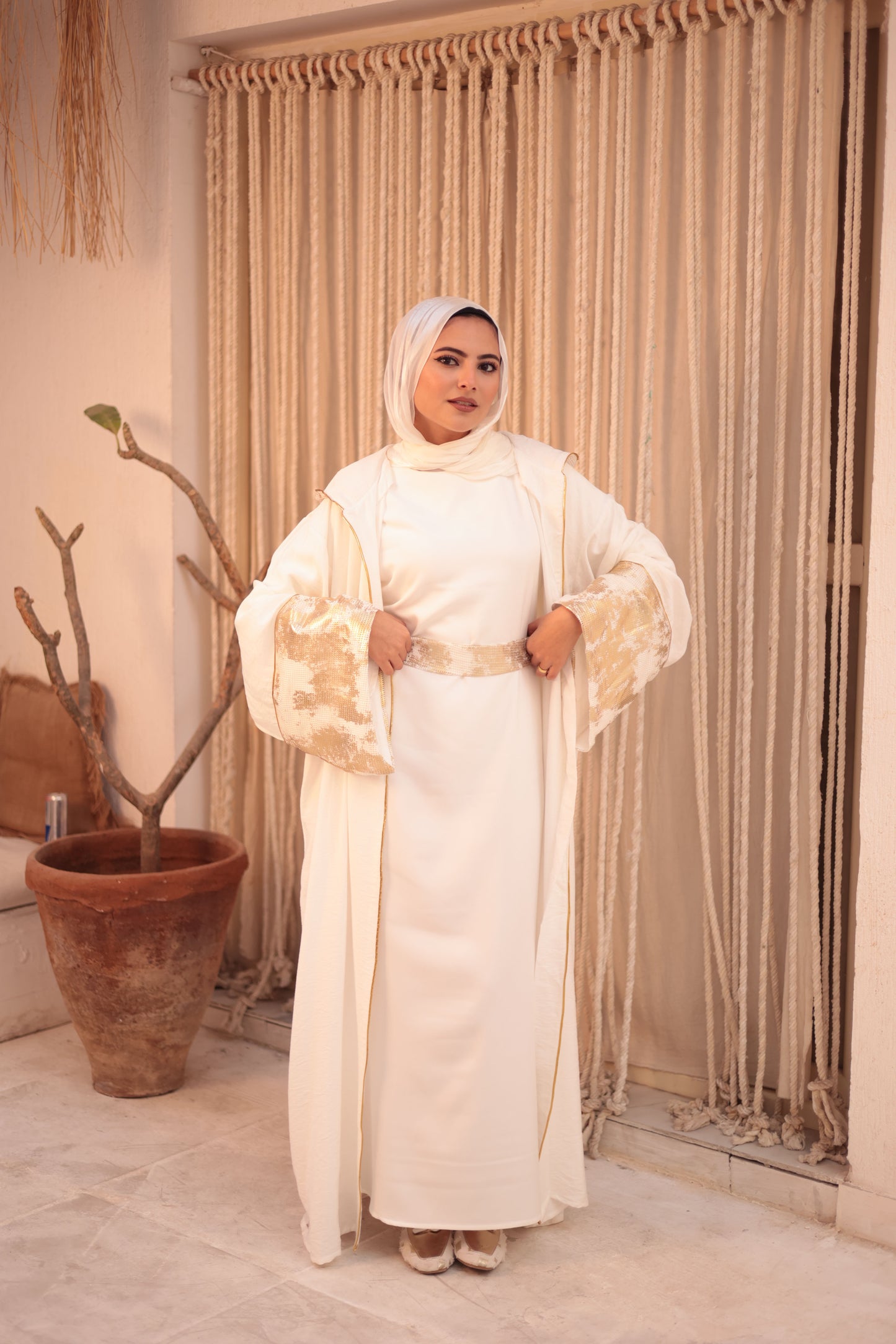 Golden Linen Kaftan