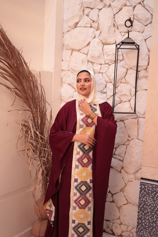Indian embroidery Abaya