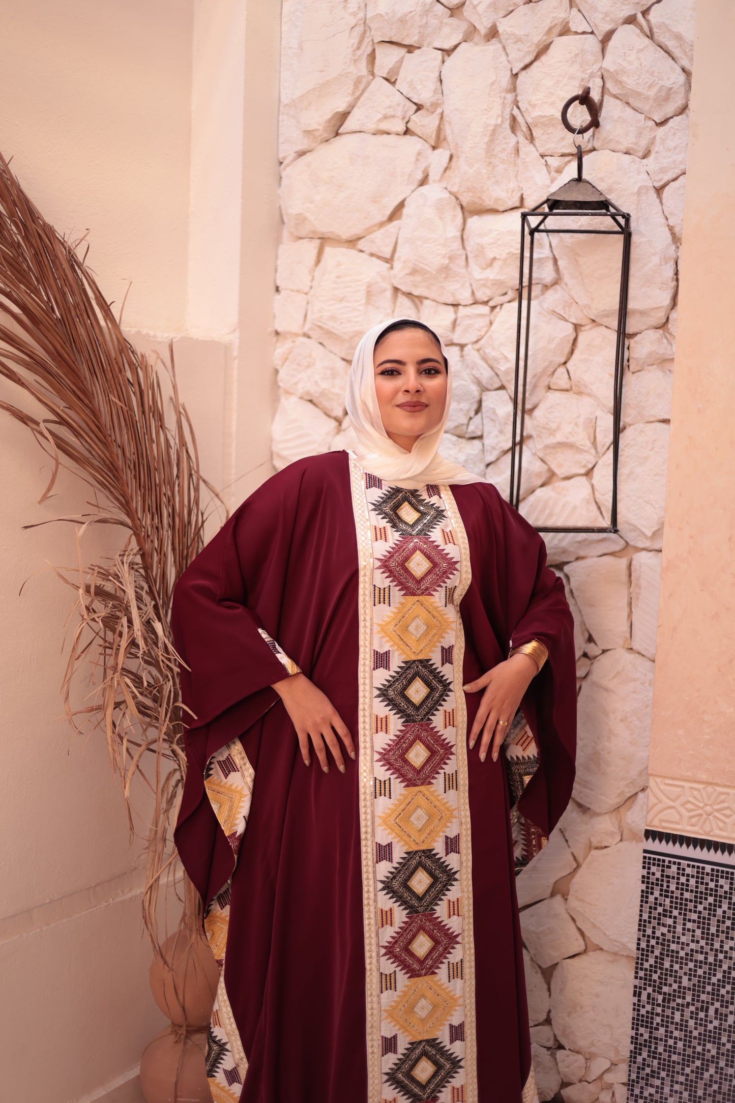 Indian embroidery Abaya