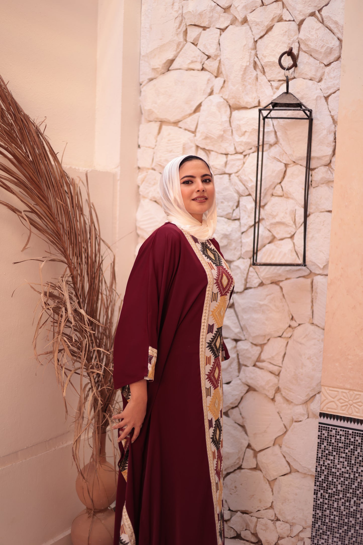 Indian embroidery Abaya