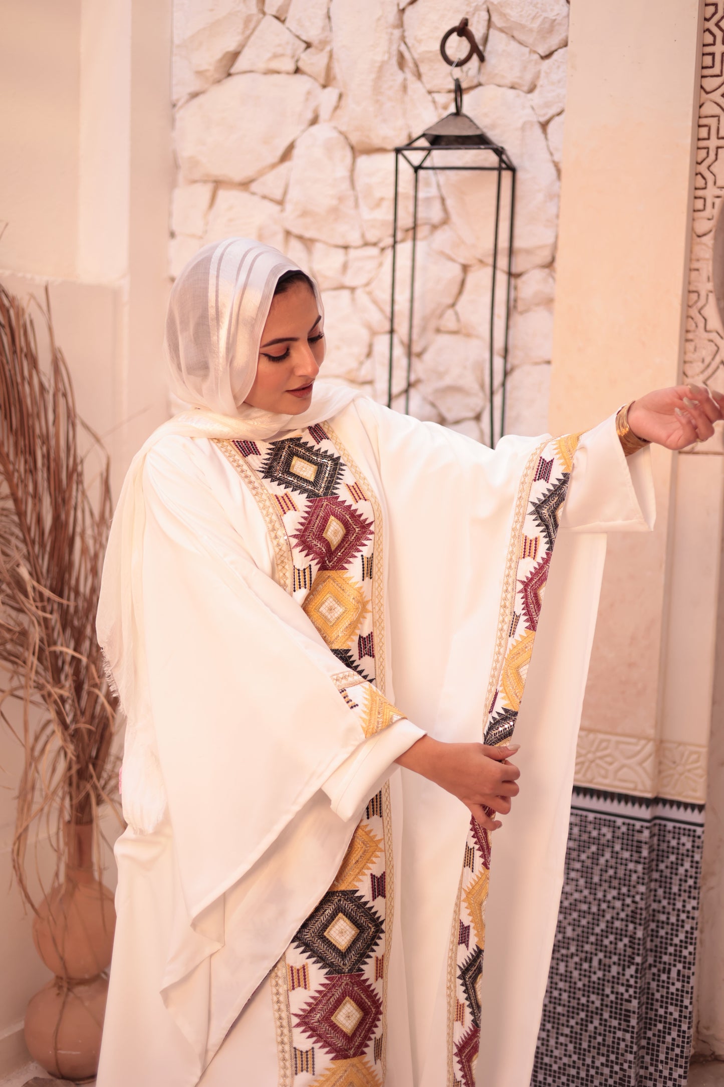 Indian embroidery Abaya