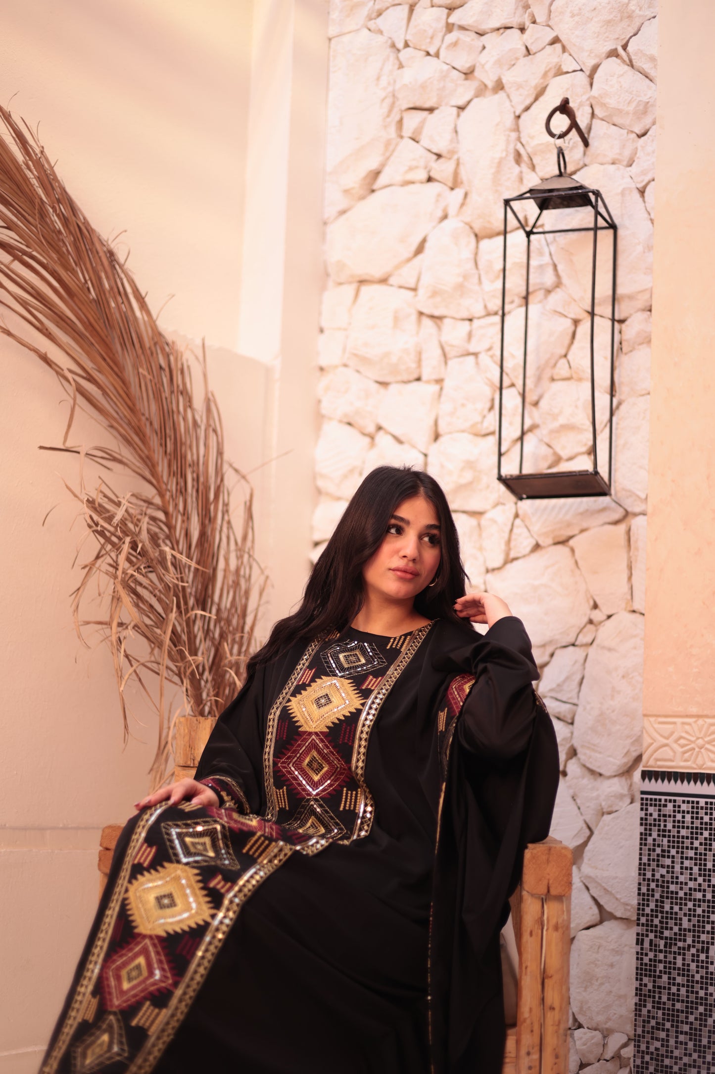 Indian embroidery Abaya