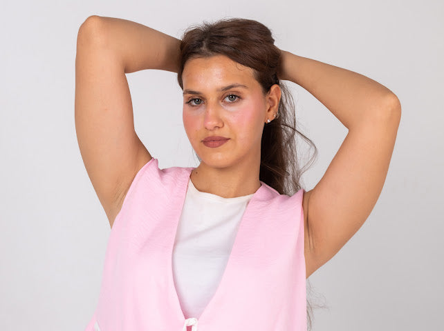 Ribbon linen Vest