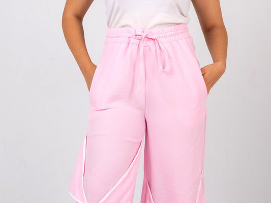 Ribbon linen pants