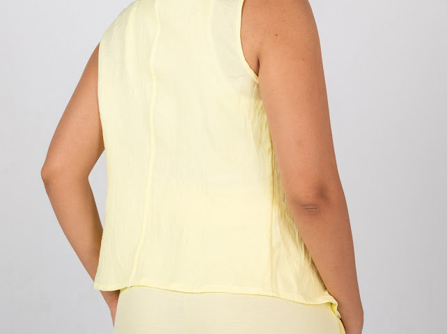 Ribbon linen vest