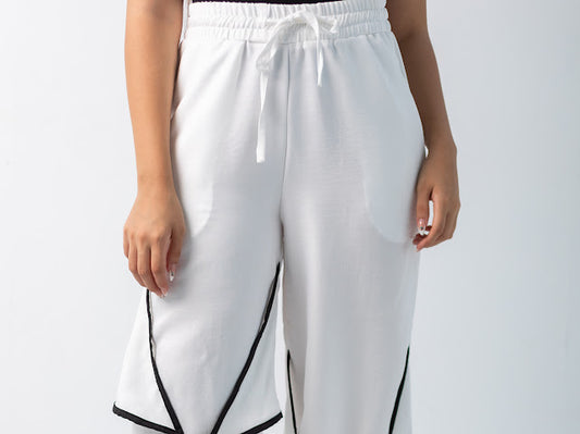 Ribbon linen pants