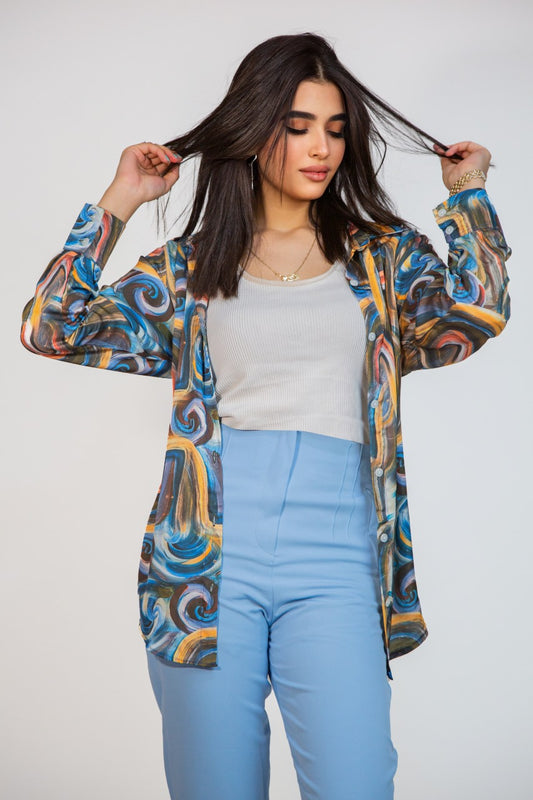 Waisted Satin Blouse