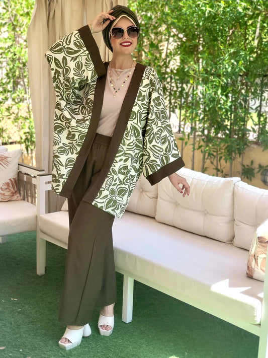 Kimono Printed Linen