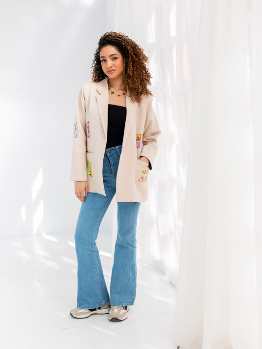 Printed Blazer