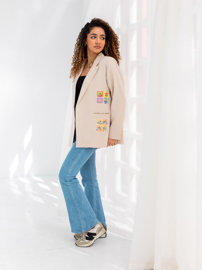 Printed Blazer