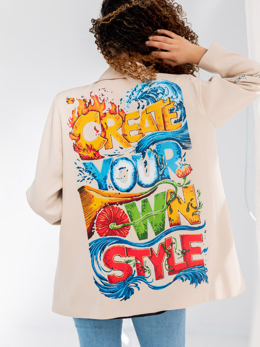 Printed Blazer
