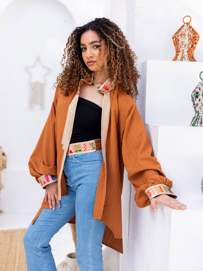 Brown Indian Kimono