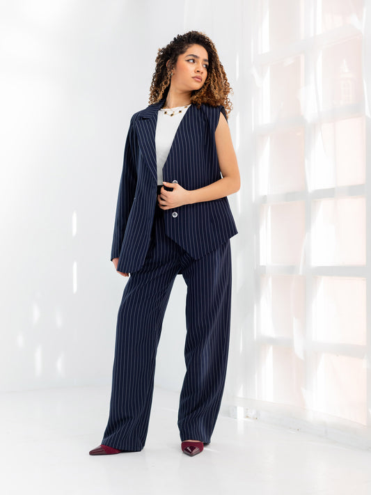 Stripped Half Blazer