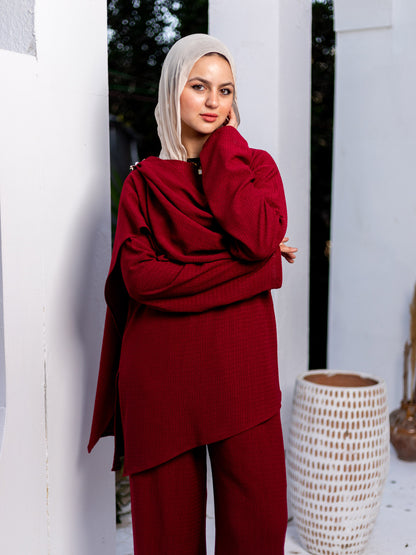Burgundy Viki Suit