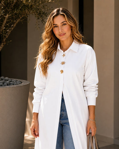 Long Poplin Shirt