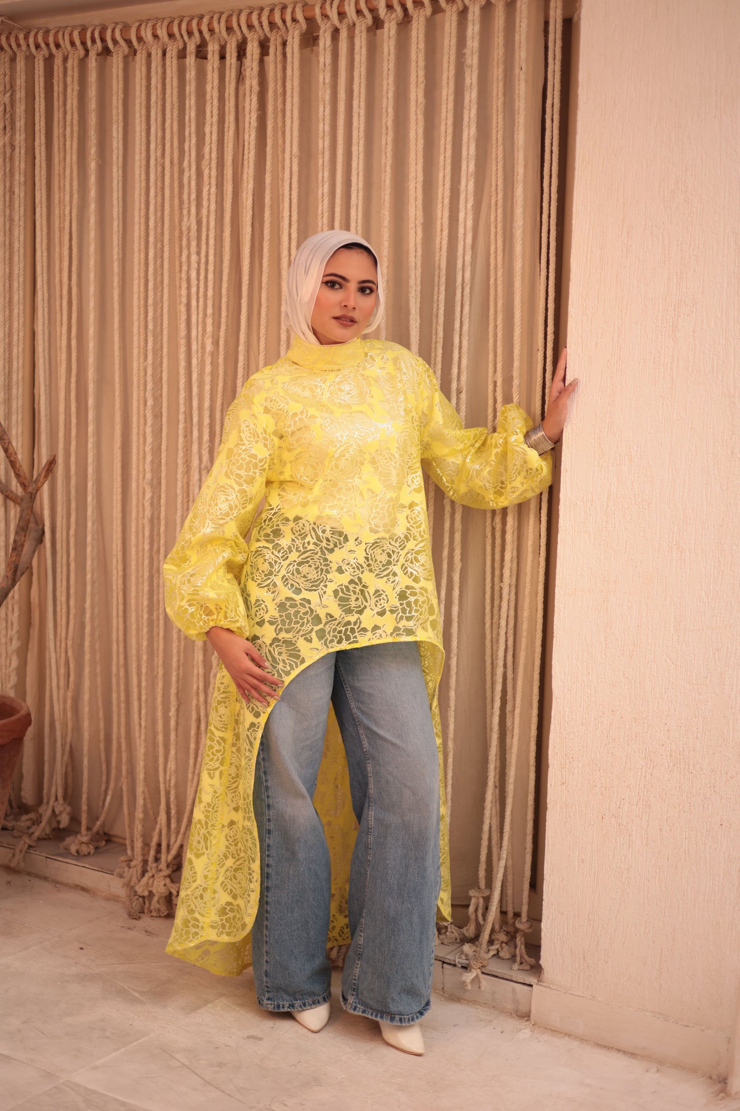 Lace Yellow blouse
