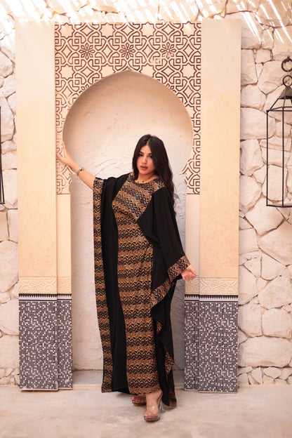 Gold x Black Abaya