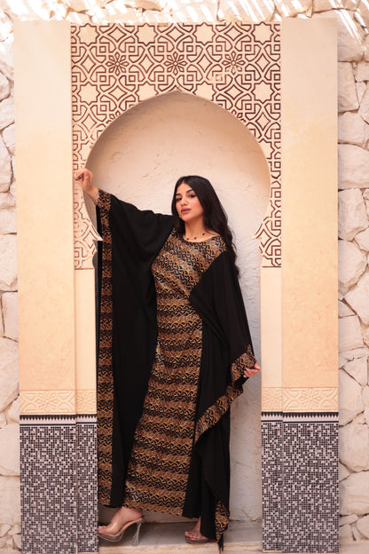 Gold x Black Abaya