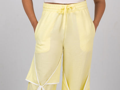 Ribbon linen pants