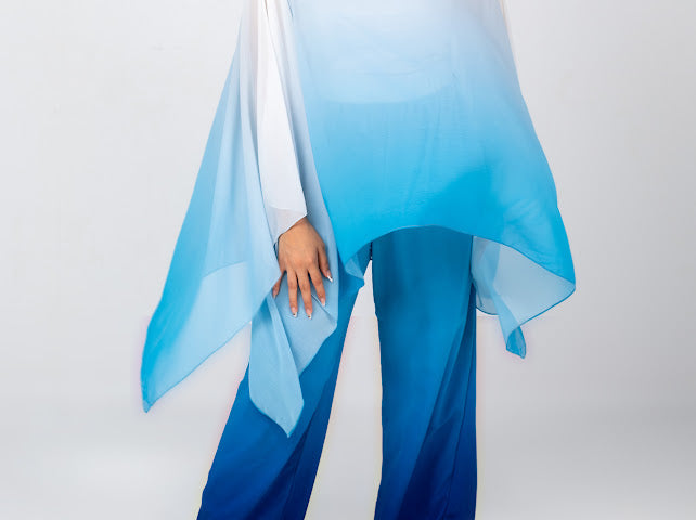 Royal blue chiffon pants