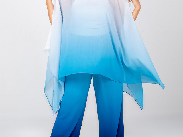 Royal blue chiffon pants