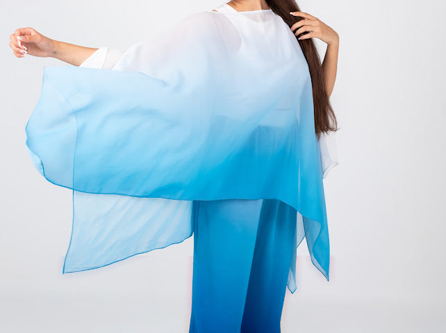 Royal blue chiffon pants