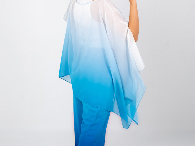 Royal blue chiffon pants