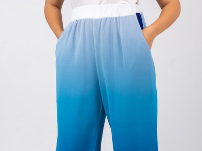 Royal blue chiffon pants