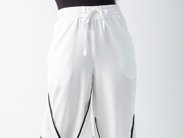 Ribbon linen pants