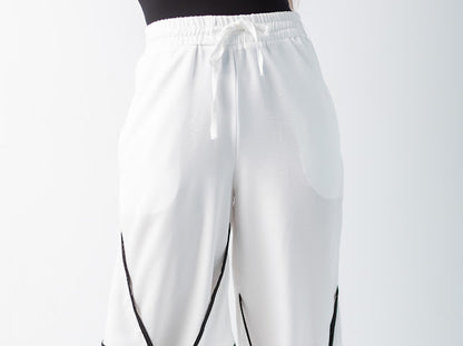 Ribbon linen pants