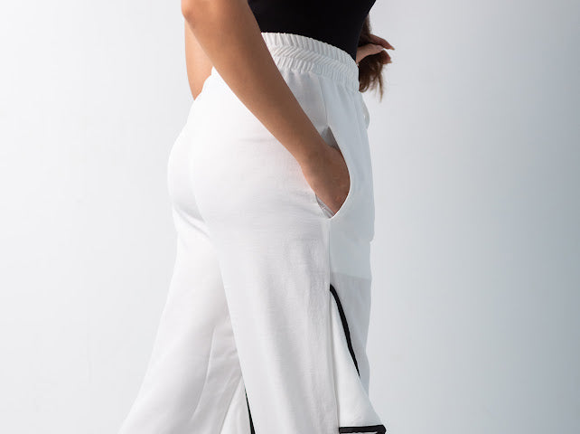 Ribbon linen pants
