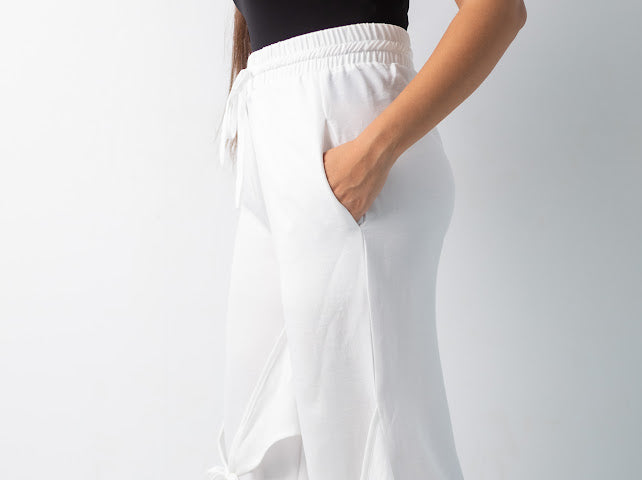 Ribbon linen Pants
