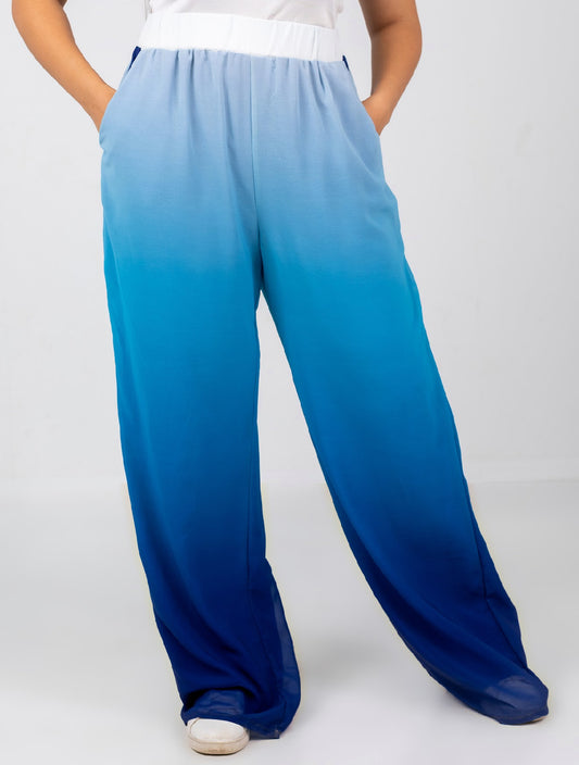 Royal blue chiffon pants