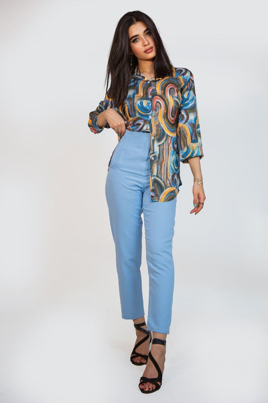 Waisted Satin Blouse