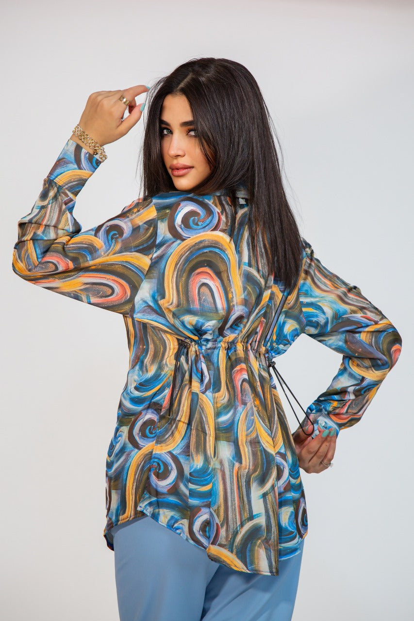 Waisted Satin Blouse
