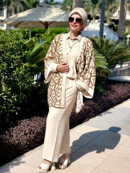 Kimono Printed linen