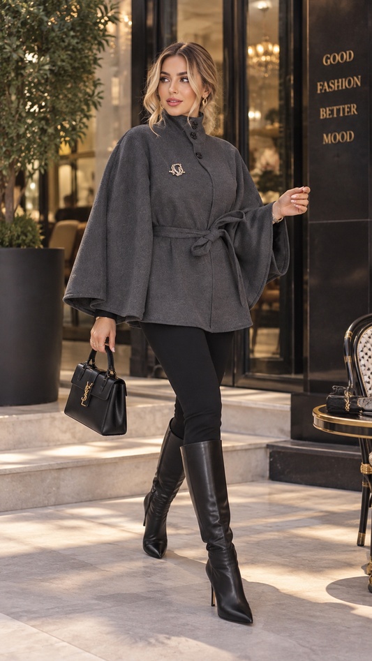 Gray Poncho