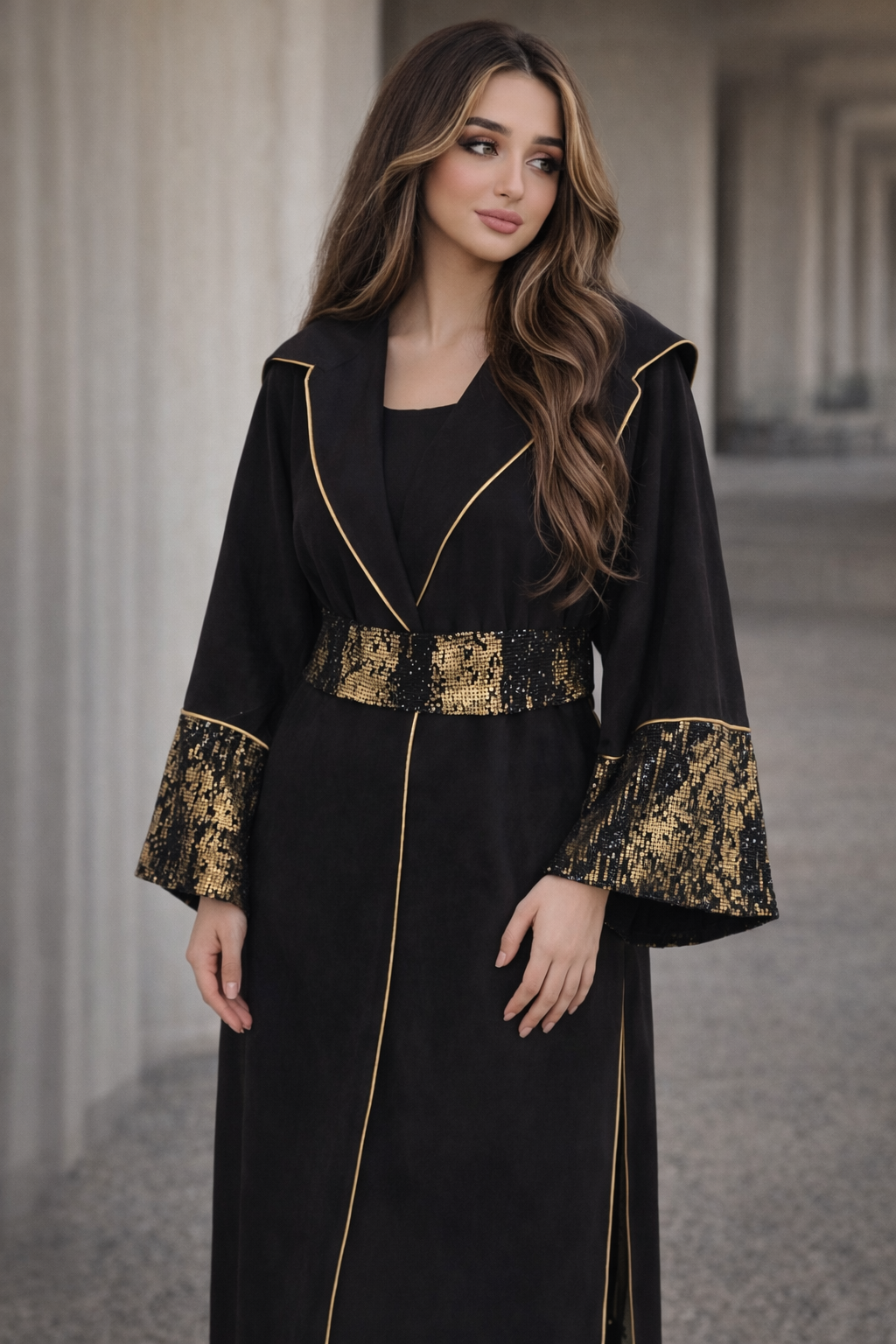 Golden Suede Kaftan
